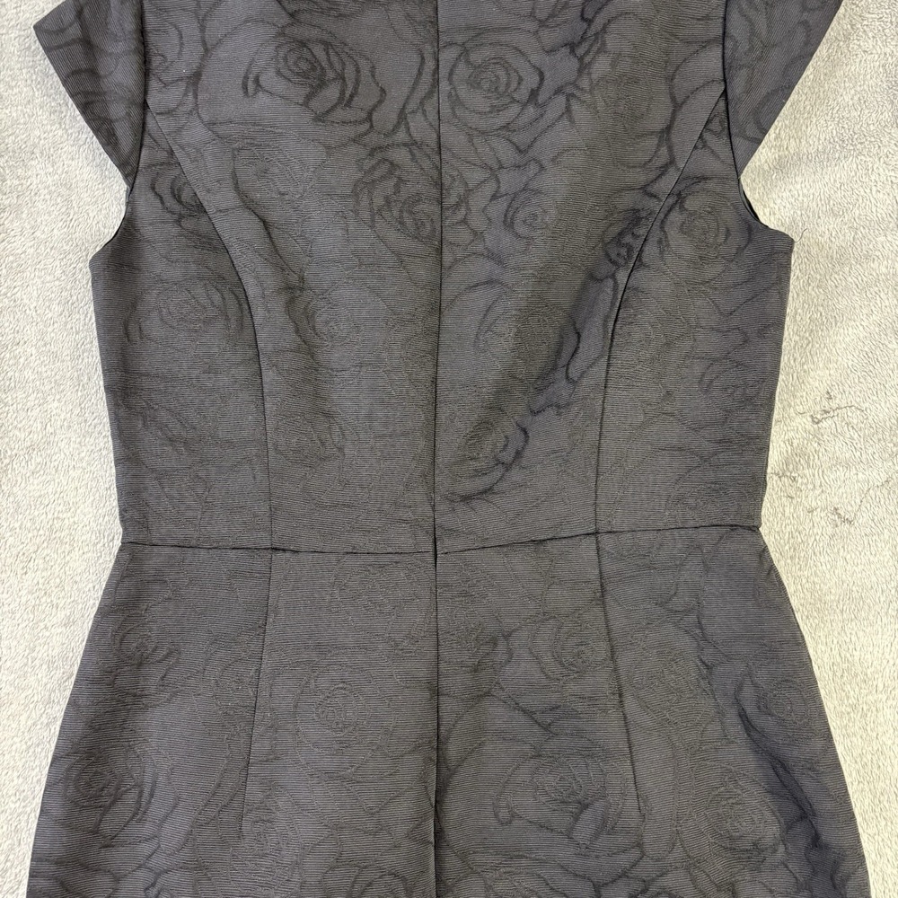 Brooks Brothers Dress 4 Black Cap Sleeve Rose Shift Career Boat Neck NWT $149.50 - Picture 8 of 16